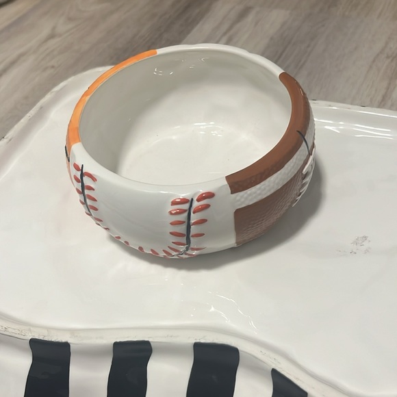 Cooks Club Sports Dish Platter Dip Bowl Basketball Football Baseball Tennis Golf - Picture 7 of 8